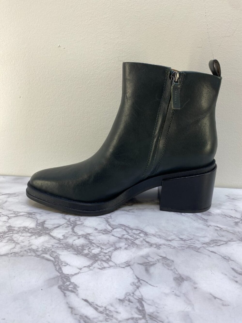 FRANCO SARTO Women's Dalden Hunter Green Leather Booties sz 9 - Picture 7 of 7